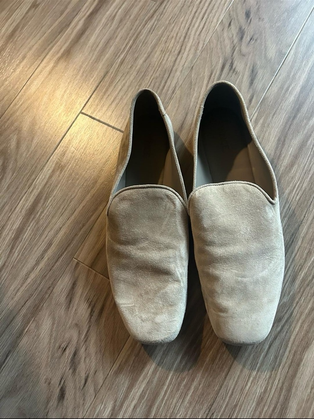 Vince Women’s Suede Slip-On Loafers in Beige